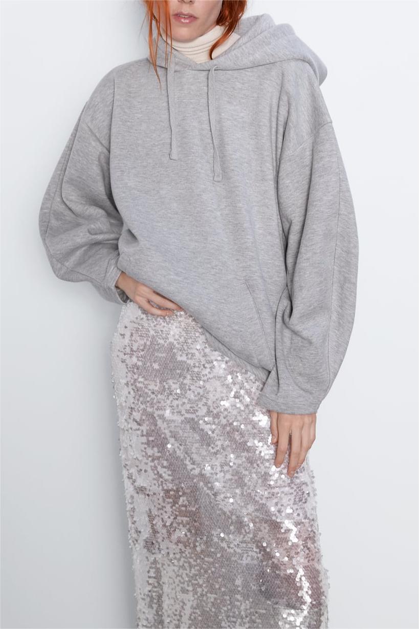 spring Summer Artistic All-Matching Graceful Hooded Hoodie Solid Color